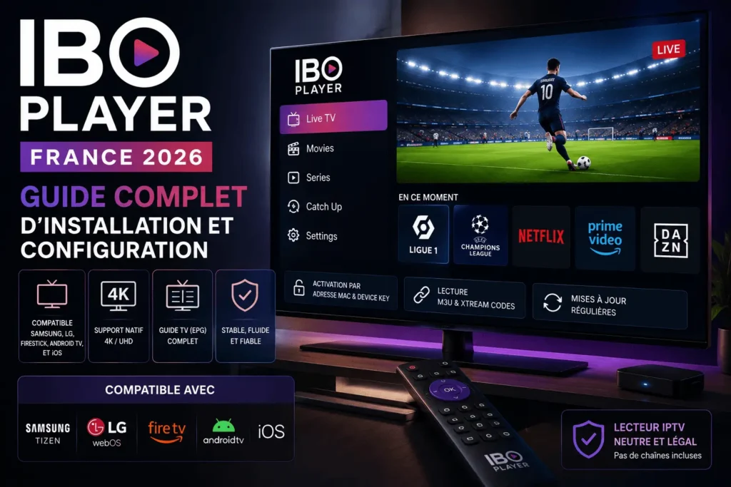 IBO Player France 2026 : guide d'installation et configuration IPTV